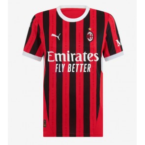 Lacne Ženy Futbalové dres AC Milan 2024-25 Krátky Rukáv - Domáci